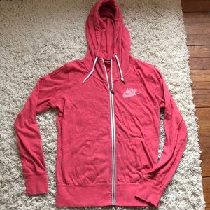 Red Nike Gym Vintage Light weight hoodie